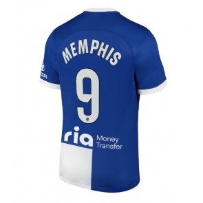 Atletico Madrid Memphis Depay #9 Replika Udebanetrøje 2023-24 Kortærmet
